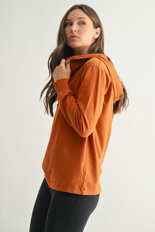 Mono B Ridgeline Pima Cotton Henley Hoodie