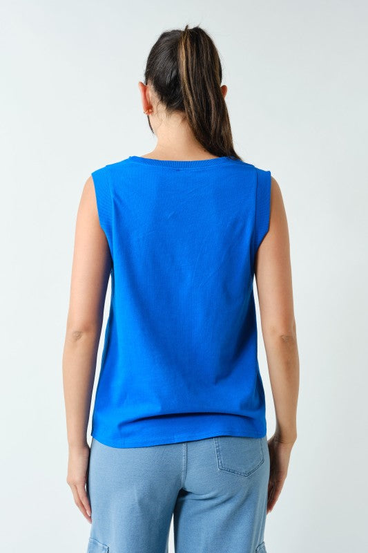 MONO B Terra Wash Pima Muscle Tank – Deep Indigo