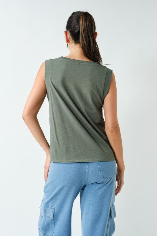 MONO B Terra Wash Pima Muscle Tank – Eldergreen