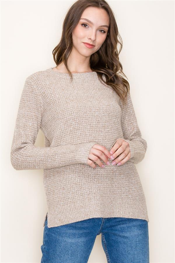 Waffle Texture Sweater