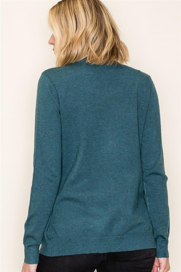 Jade 2Fer Layered V-Neck Button Down Sweater Cardigan