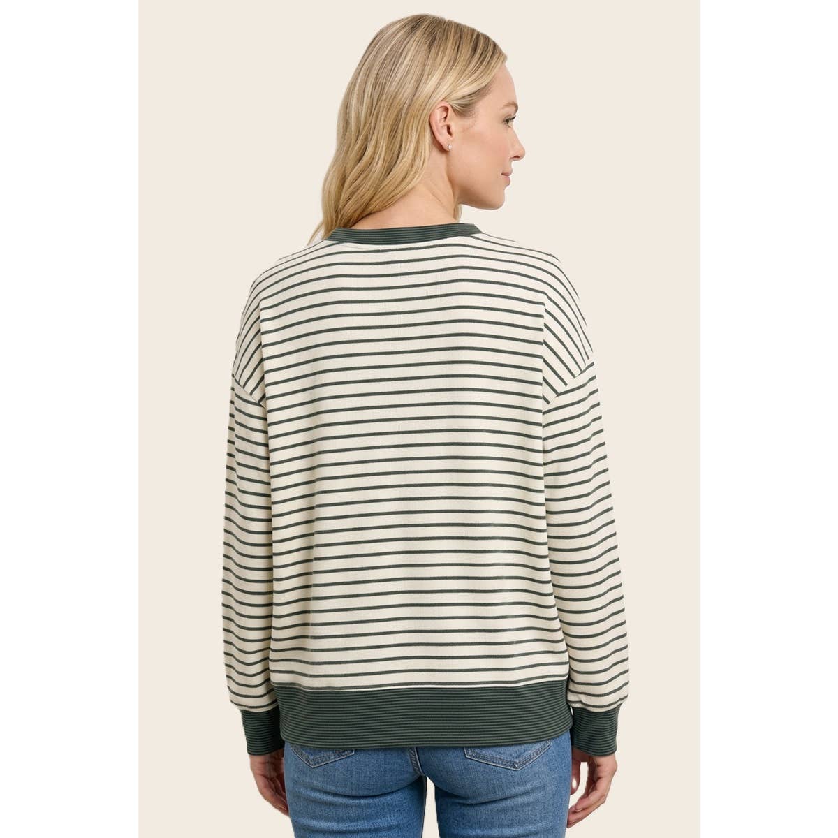 Olive Striped Sweater