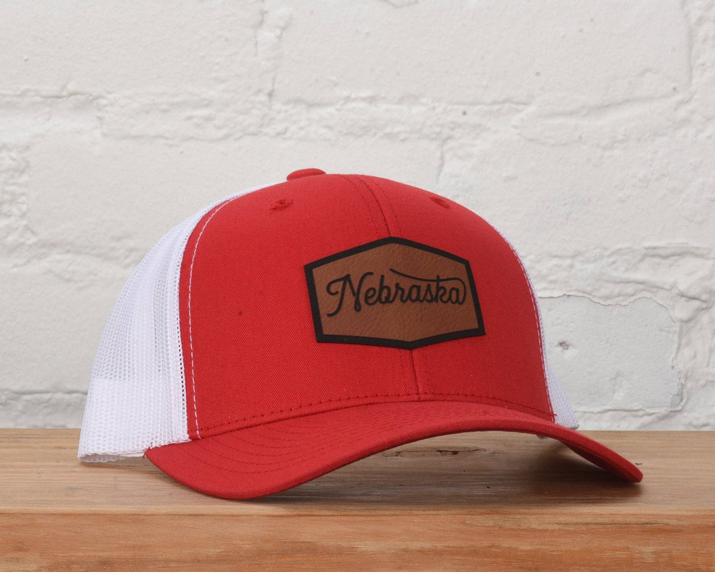 Nebraska Script Snapback: Red/White