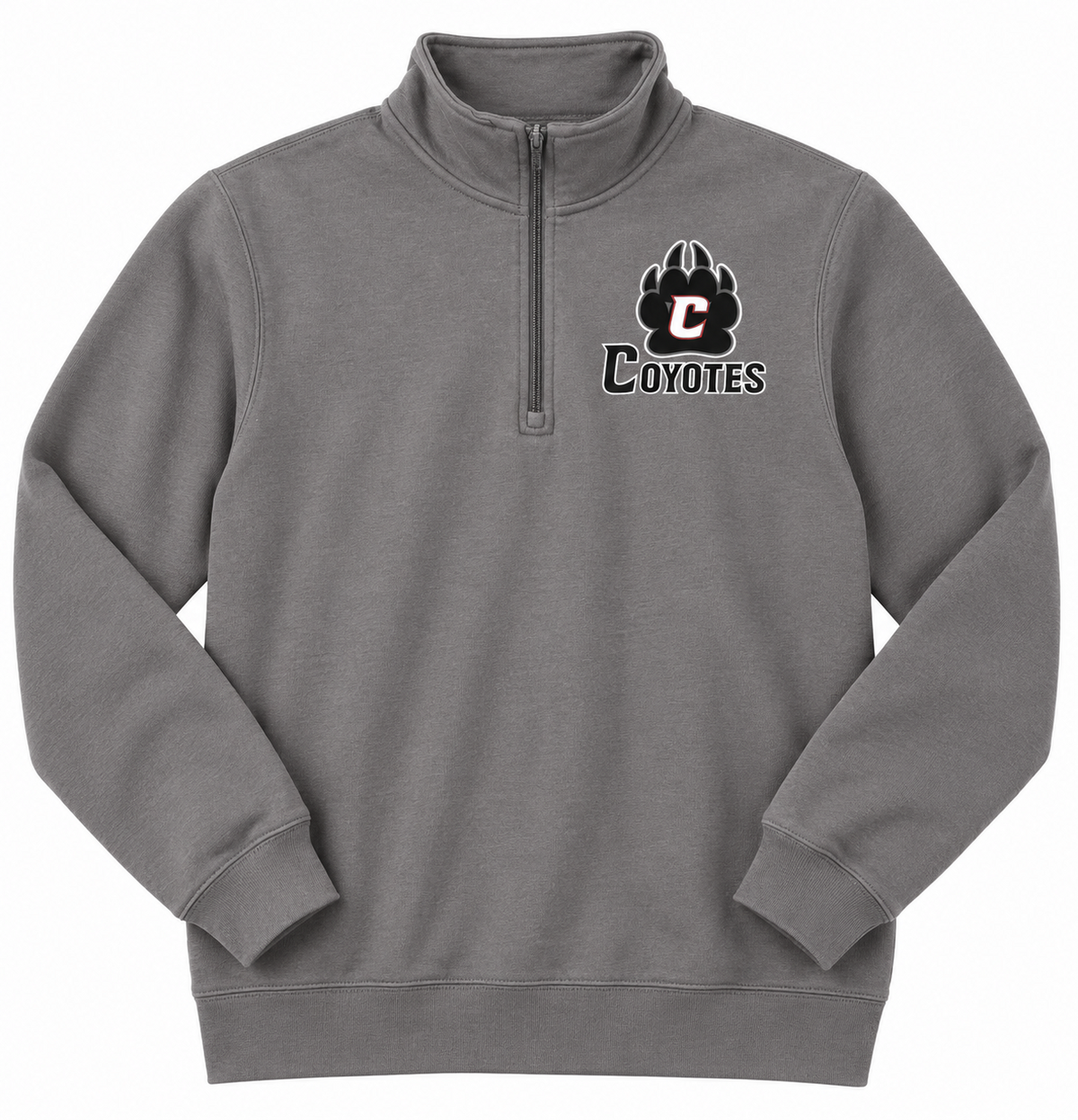 Port & Co Charcoal Coyote Paw 1/4 Zip