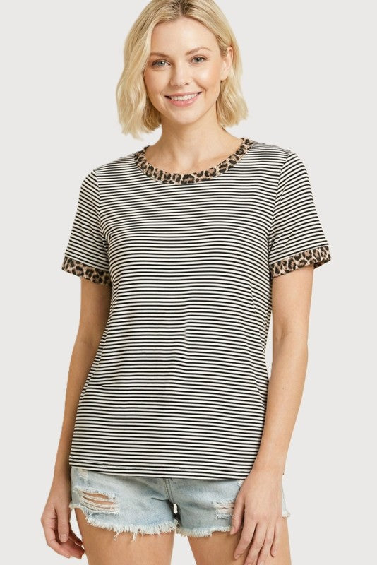 Soft Pinstripe Crewneck Tee