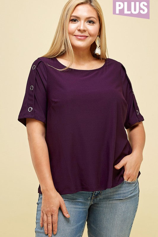 Bell Sleeve with Snap Detail