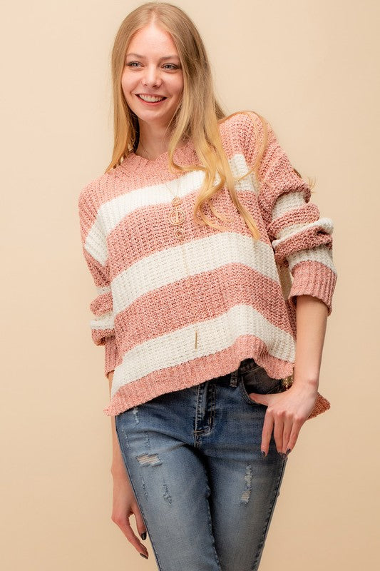 Cozy Knit Striped Top