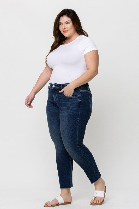 Plus Size Vervet Mid Rise Crop Skinny Jeans