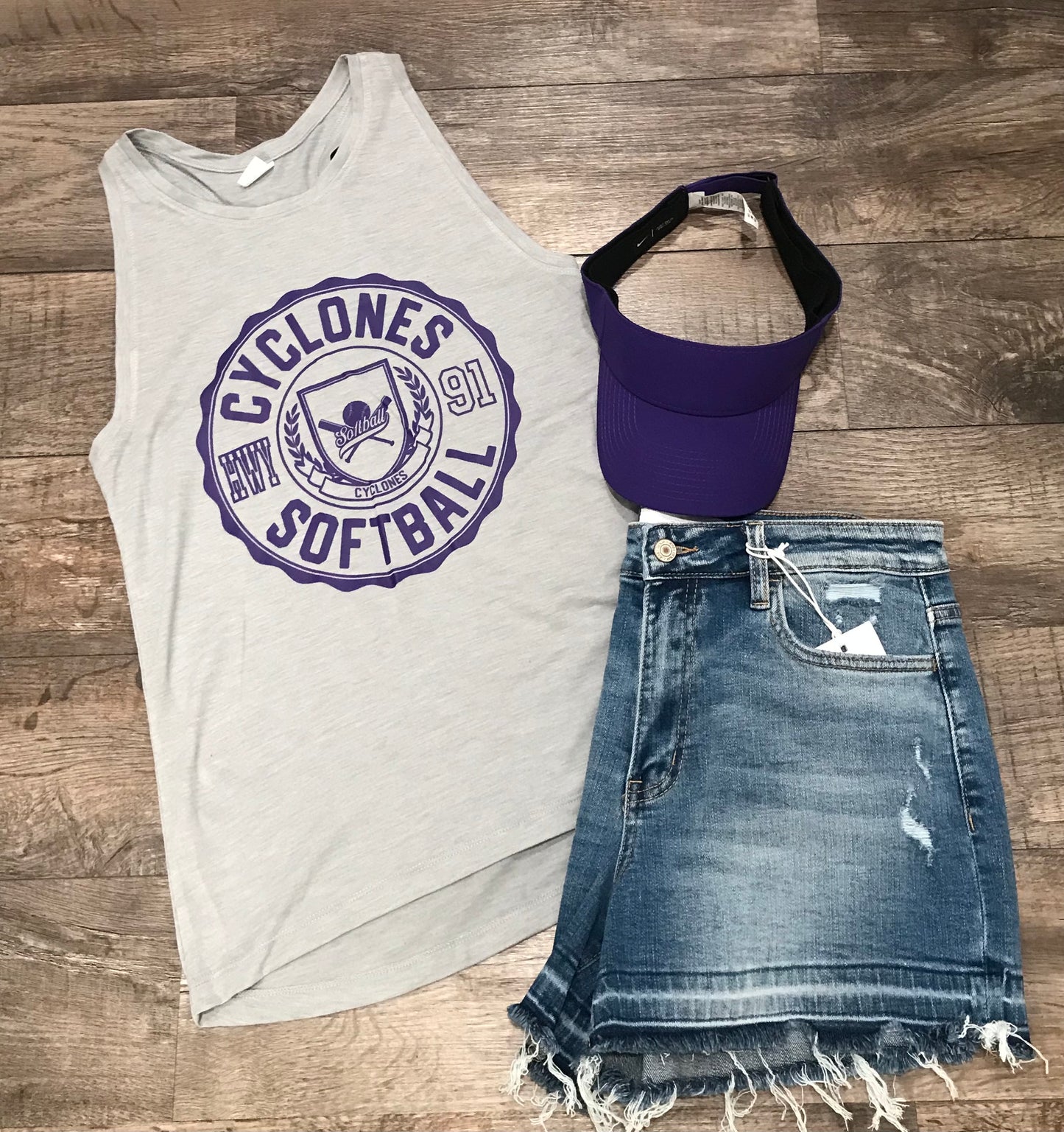 Cyclones Grey Wicking Tank
