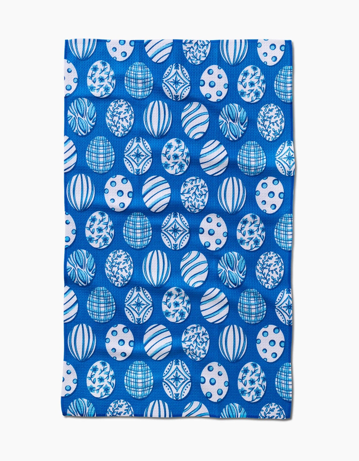 Delft Blue Easter Eggs Tea Towel