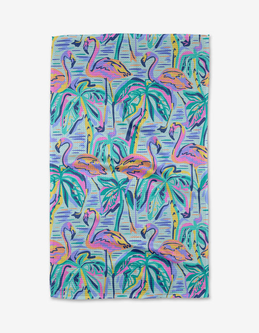 Pink Flamingo Tea Towel