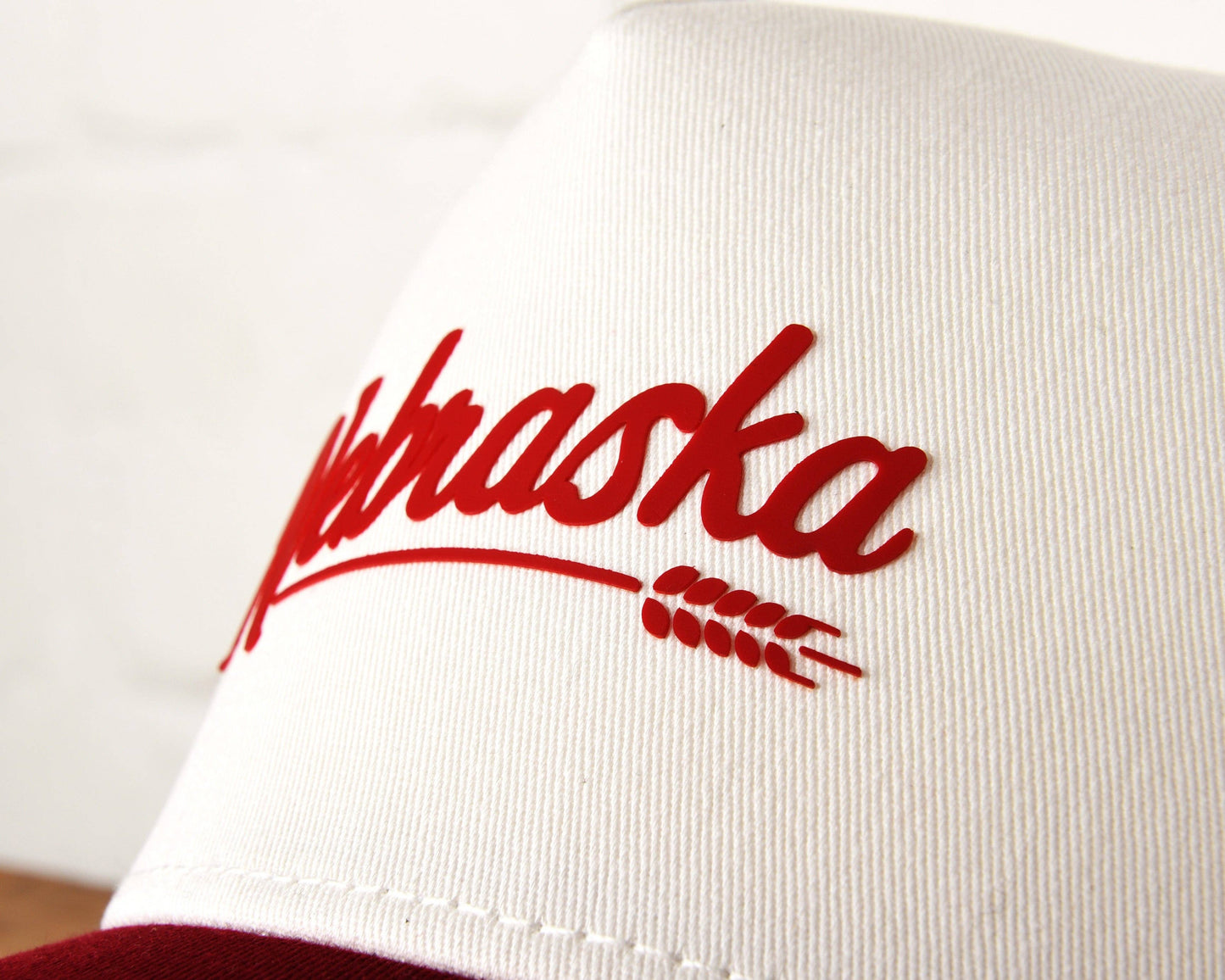 Nebraska Flat Water Two Tone Snapback: Natural/Cardinal