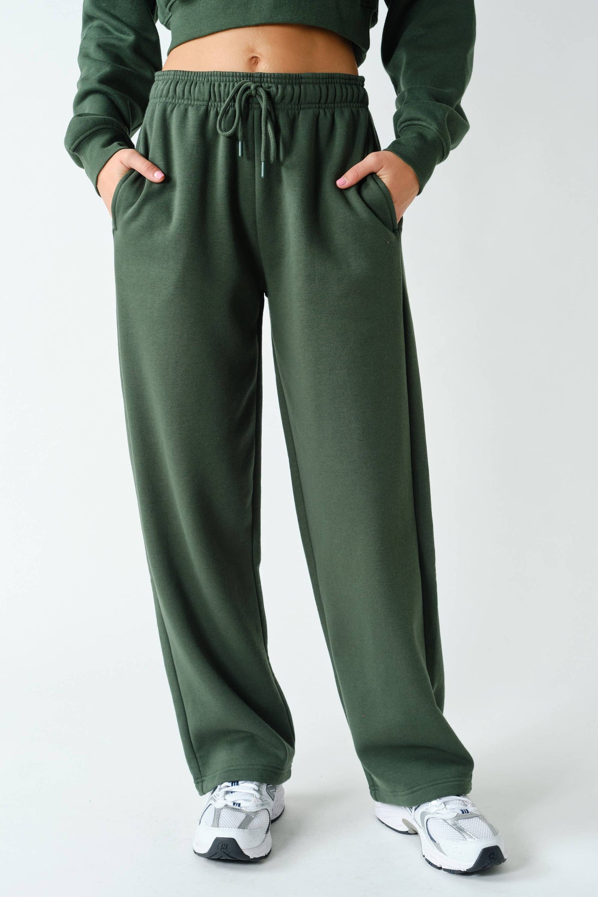 Mono B Dk Green Fleece Relaxed Fit Sweatpant
