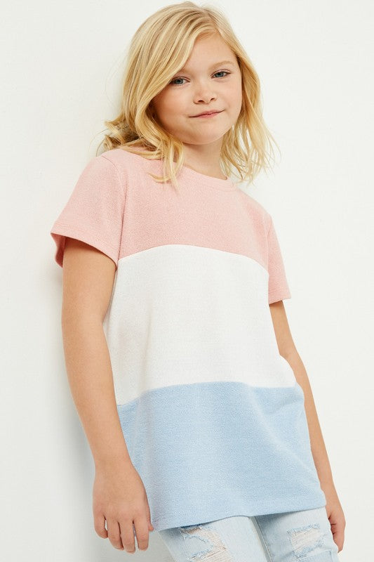 Girls Colorblock Knit Top