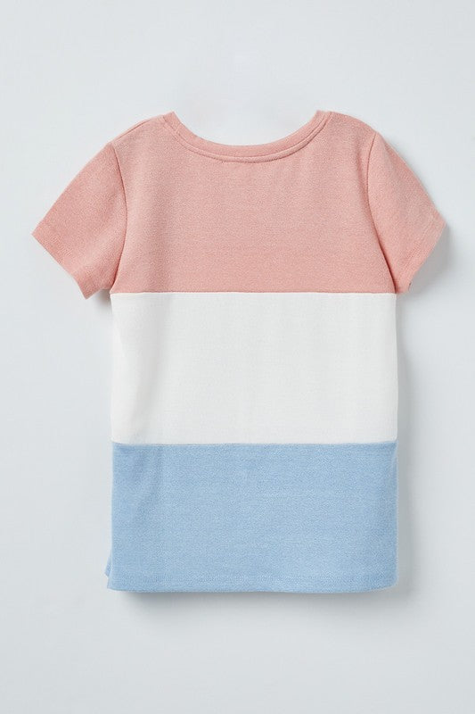 Girls Colorblock Knit Top