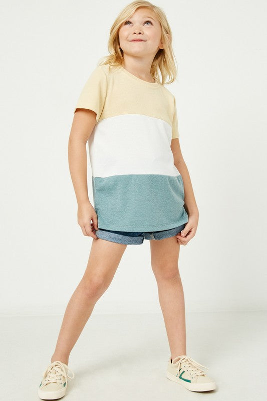 Girls Colorblock Knit Top