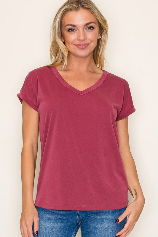 V Neck Jersey Top