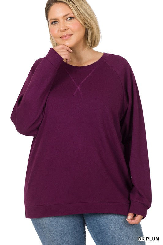 Plus Size Raglan Sweatshirt
