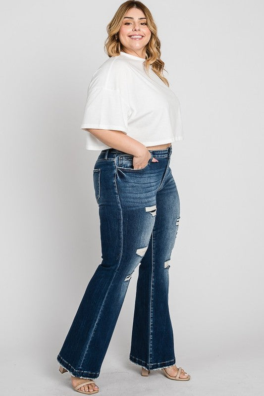 Petra Plus Size Flare Jeans