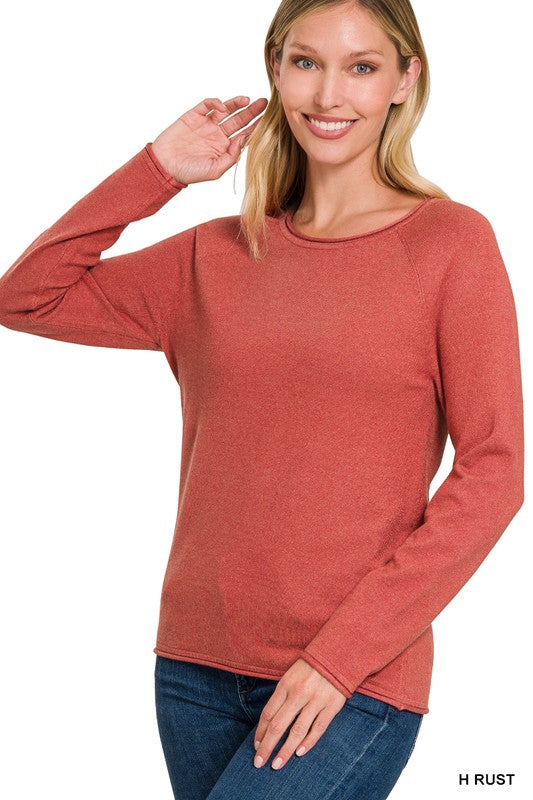 Viscose Round Neck Basic Sweater