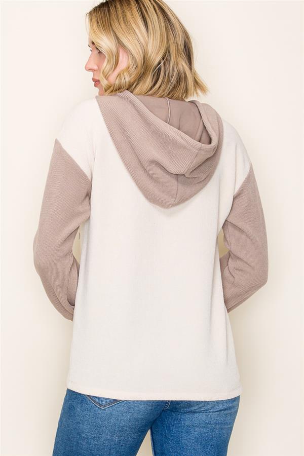 Mocha & Ivory Utility Hoodie
