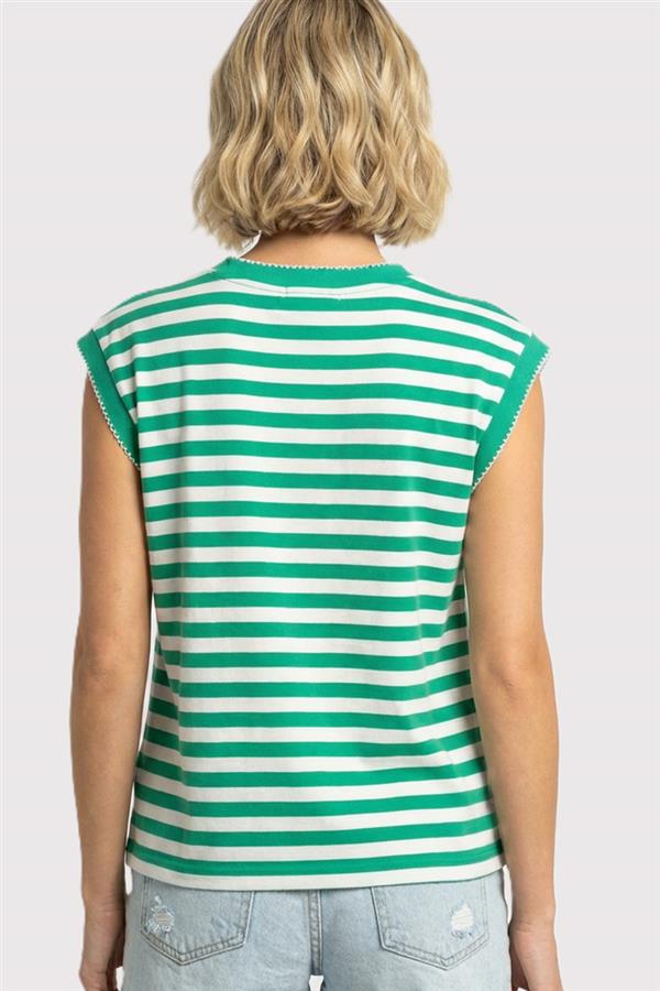 Emerald Coast Striped Sleeveless Top