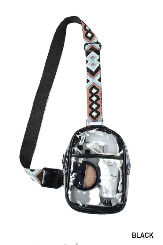 Clear Sling Bag with Guitar Strp