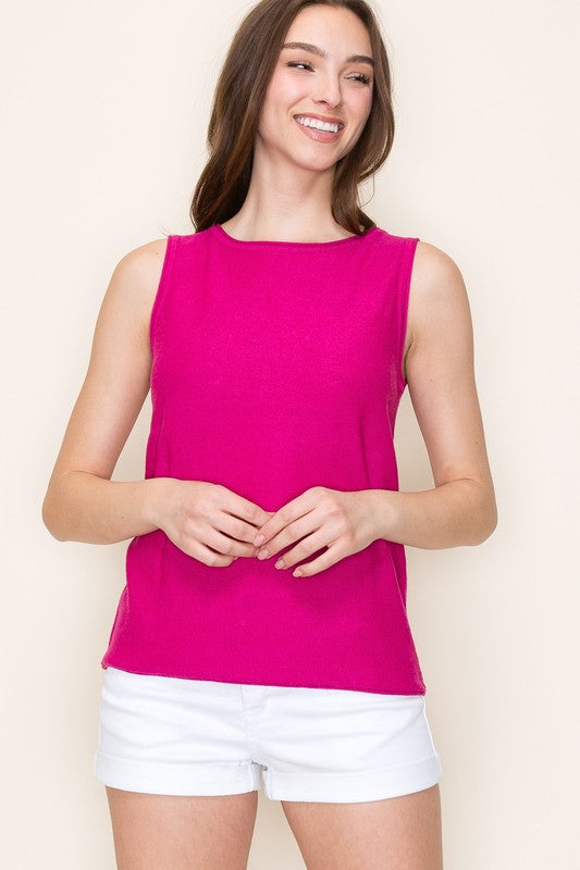 Sleeveless Sweater Top