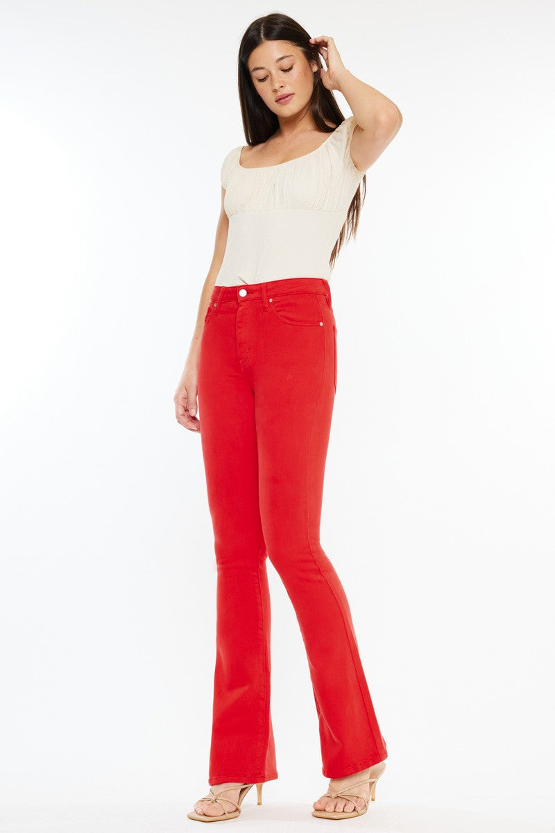 KanCan High-Rise Red Bootcut Jeans