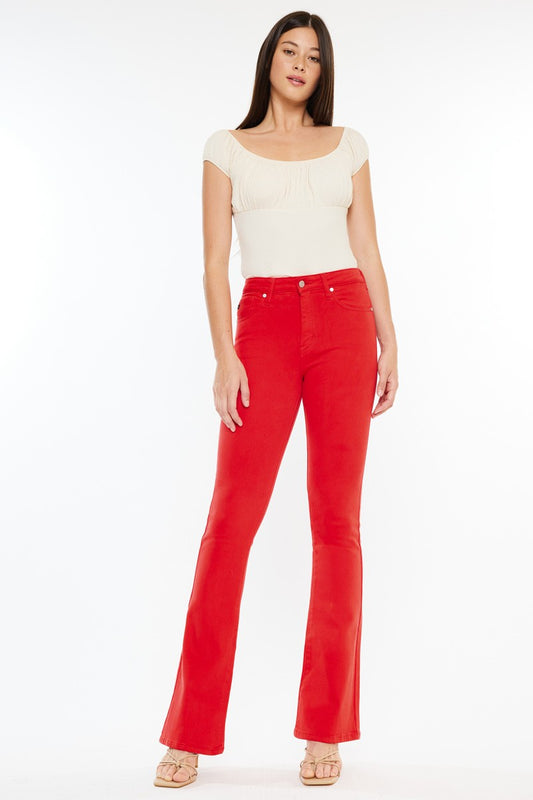 KanCan High-Rise Red Bootcut Jeans