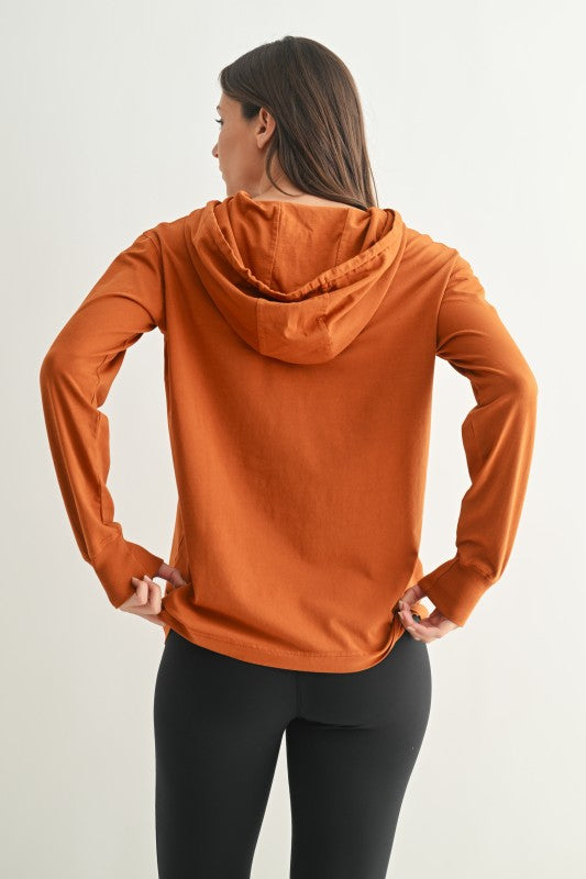 Mono B Ridgeline Pima Cotton Henley Hoodie