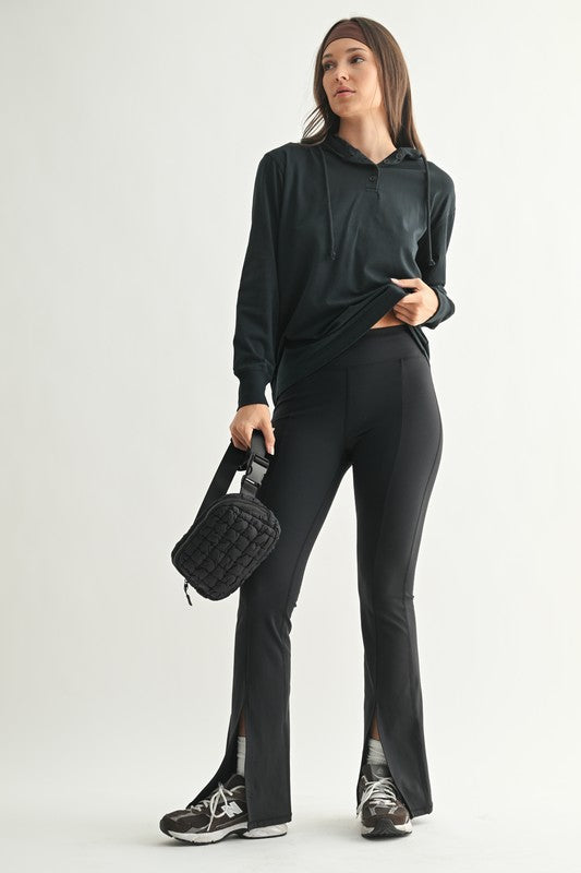 Mono B Ridgeline Pima Cotton Henley Hoodie