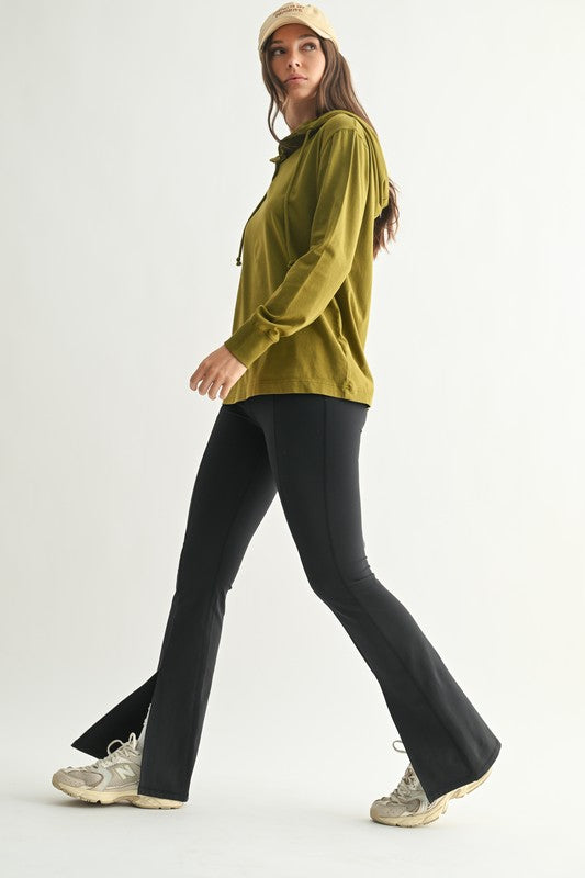 Mono B Ridgeline Pima Cotton Henley Hoodie