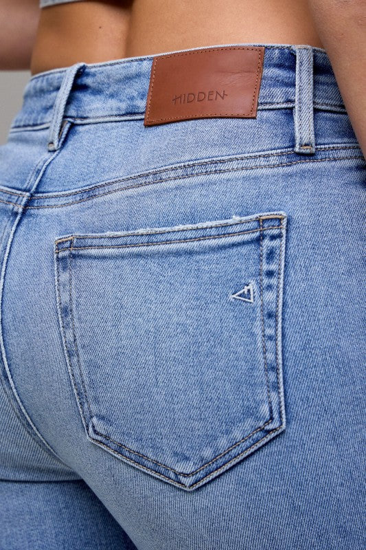 Medium Wash High Rise Comfort Straight Jeans – Hidden Jeans
