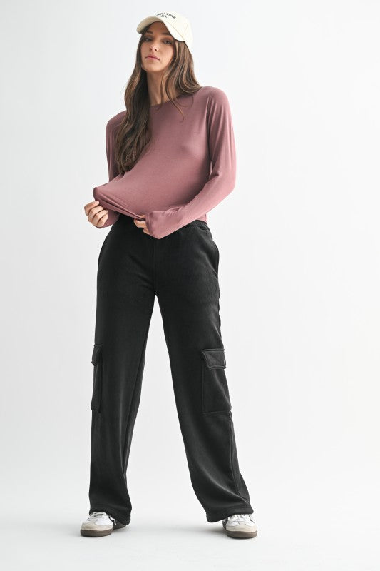Mono B Luxe Line Long Sleeve Top