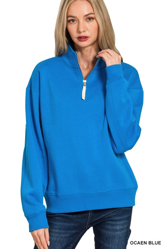 Soft Scuba Crewneck 1/4 Zip Pullover