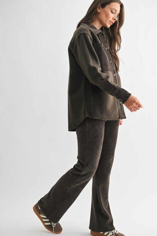 Mono B Terrainmix Corduroy & Fleece Shacket