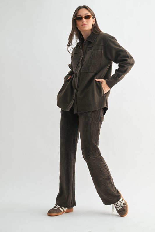 Mono B Terrainmix Corduroy & Fleece Shacket