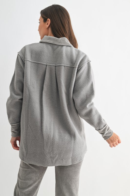 Mono B Terrainmix Corduroy & Fleece Shacket