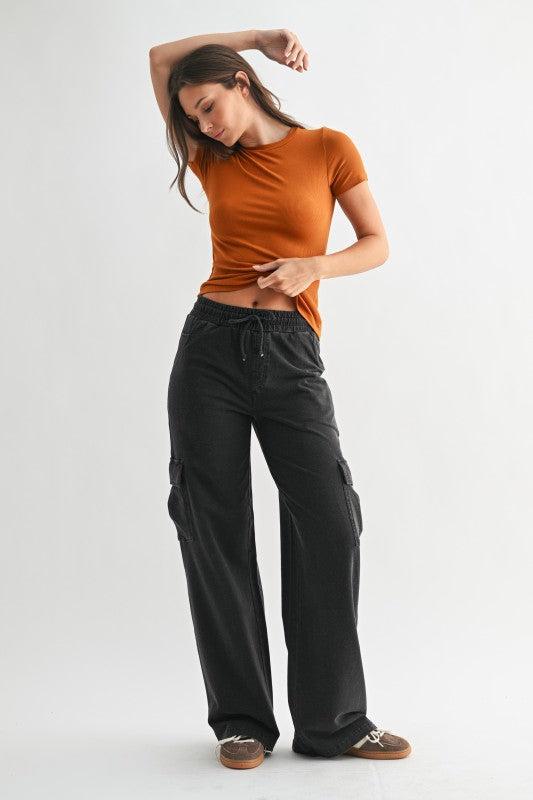 Mono B Essential Micro-Ribbed Short Sleeve Top