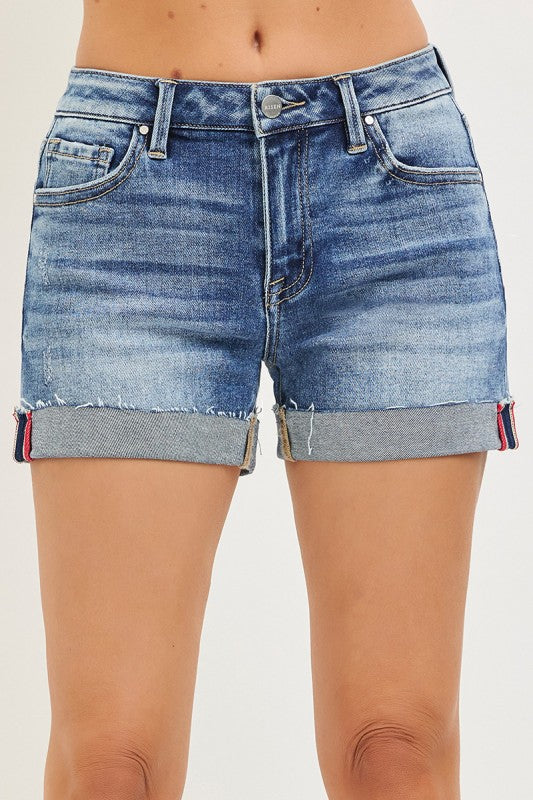 Risen Mid Rise Cuffed Shorts