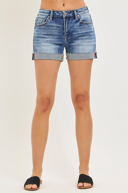 Risen Mid Rise Cuffed Shorts