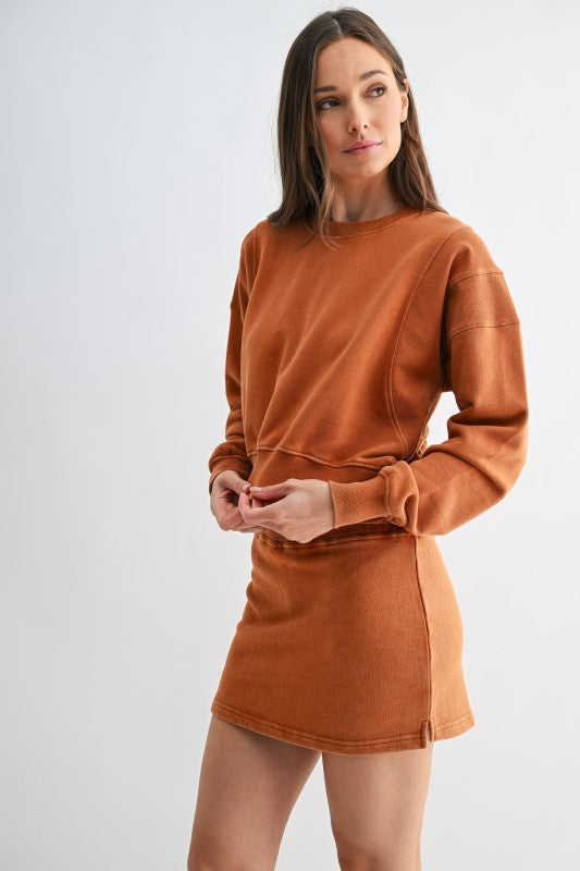 Mono B Mineral Wash Cropped Sweatshirt