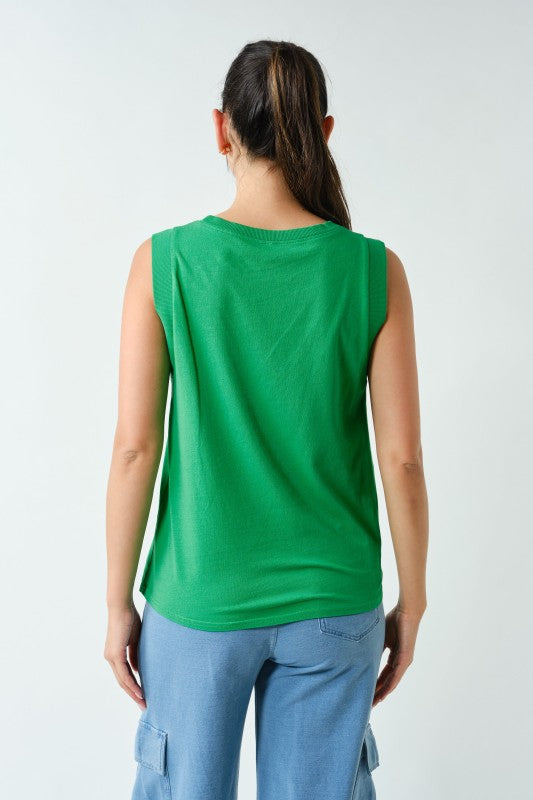 MONO B Terra Wash Pima Muscle Tank – Green