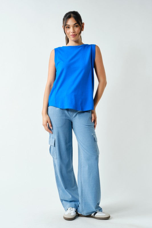 MONO B Terra Wash Pima Muscle Tank – Deep Indigo