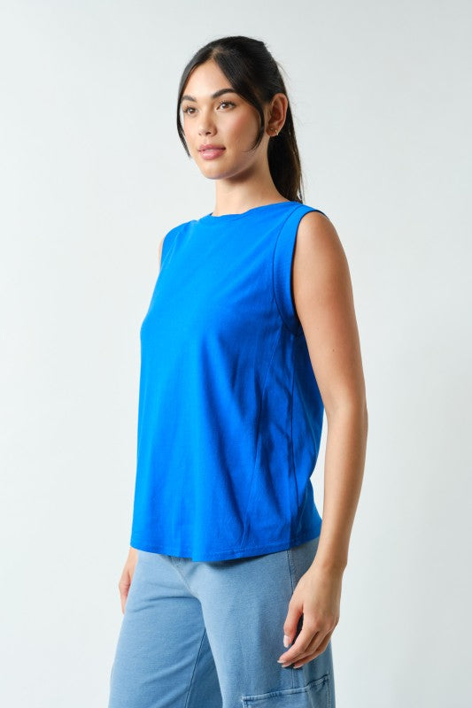 MONO B Terra Wash Pima Muscle Tank – Deep Indigo