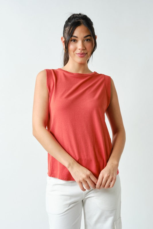 MONO B Terra Wash Pima Muscle Tank – Brushed Brick