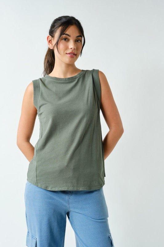 MONO B Terra Wash Pima Muscle Tank – Eldergreen