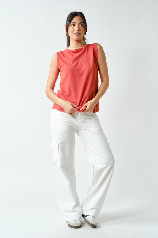 MONO B Terra Wash Pima Muscle Tank – Brushed Brick