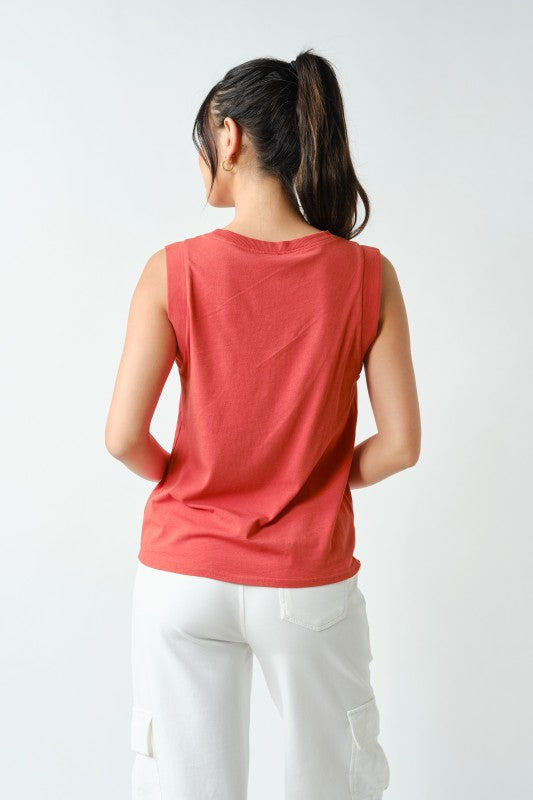 MONO B Terra Wash Pima Muscle Tank – Brushed Brick